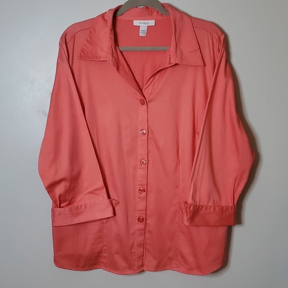 Dressbarn | 18 | 20 | Vibrant Button Up Blouse - Picture 1 of 10